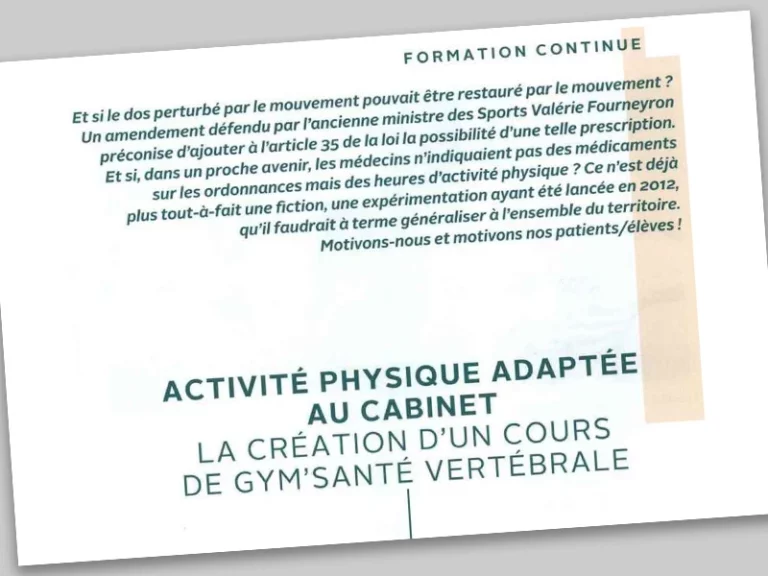 Cours stretching postural cabinet