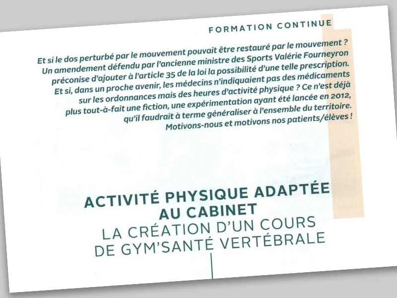 Cours stretching postural cabinet